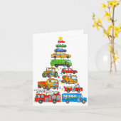 Xmas Light Christmas Tree, Funny Xmas Boys Kids To Kaart (Gele Bloem)