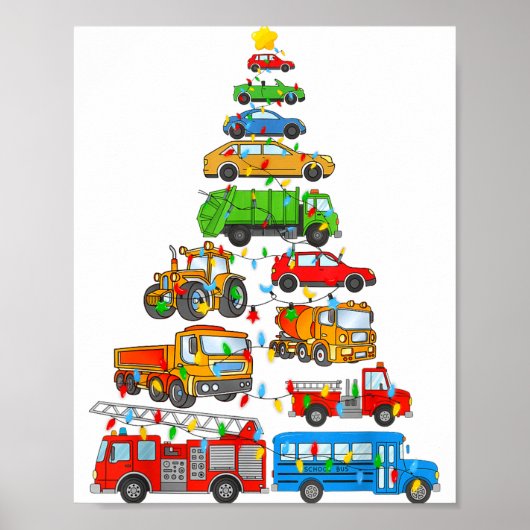 Xmas Light Christmas Tree, Funny Xmas Boys Kids To Poster (Voorkant)