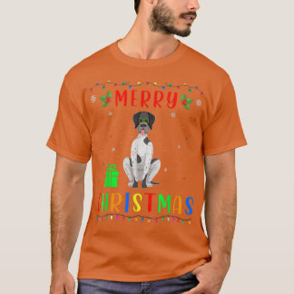 Xmas Light German Shorthaired Pointer Dog Christma T-shirt