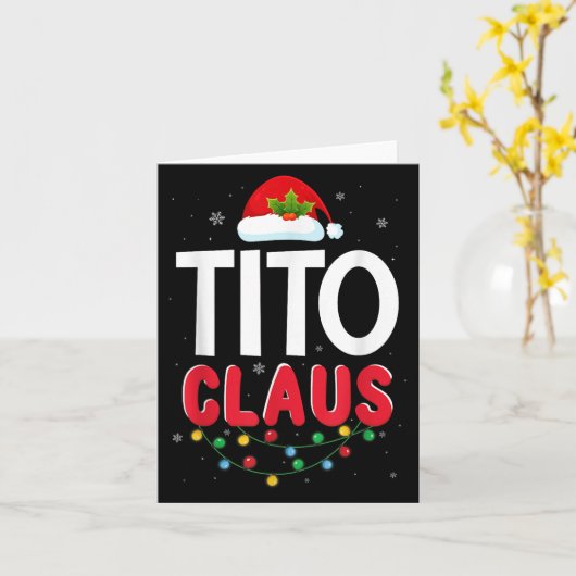 Xmas Light Tito Santa Claus Christmas Matching Cos Kaart (Gele Bloem)
