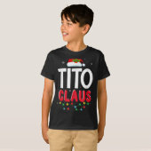 Xmas Light Tito Santa Claus Christmas Matching Cos T-shirt (Voorkant volledig)