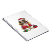 Xmas Lighting Cavalier King Charles Spaniel Dog Ch Notitieboek (Rechterzijde)