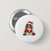 Xmas Lighting Cavalier King Charles Spaniel Dog Ch Ronde Button 5,7 Cm (Voorkant /achterkant)