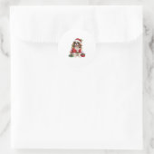 Xmas Lighting Cavalier King Charles Spaniel Dog Ch Ronde Sticker (Tas)