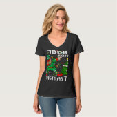 Xmas Lighting Elf Dabbing Around The Christmas Tre T-shirt (Voorkant volledig)