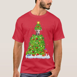 Xmas Lighting Funny Italiaanse Greyhound Dog Chris T-shirt