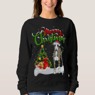 Xmas Lighting Matching Santa Italiaanse Greyhound  Trui