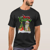 Xmas Lighting Matching Santa Rough Collie Dog Chri T-shirt (Voorkant)