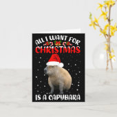 Xmas Lighting Santa All I Want For Christmas Is A  Kaart (Gele Bloem)