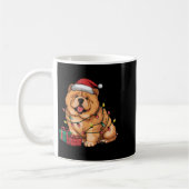 Xmas Lighting Santa Hat Chow Chow Dog Christmas Fo Koffiemok (Links)