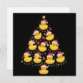 Xmas Lighting Santa Hat Rubber Duck Christmas Tree Feestdagenkaart (Voorkant / Achterkant)