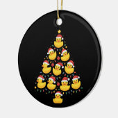 Xmas Lighting Santa Hat Rubber Duck Christmas Tree Keramisch Ornament (Links)