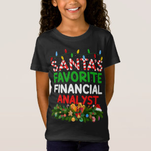 Xmas Lighting Santa's favoriete financieel analist T-shirt