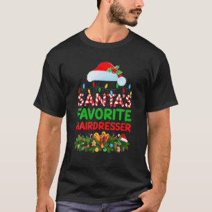 Xmas Lighting Santa's favoriete hairdresser Christ T-shirt