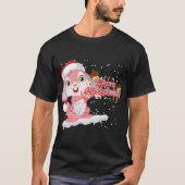 Xmas Lighting Tree Santa Hat Rabbit Bunny Christma T-shirt (Voorkant)