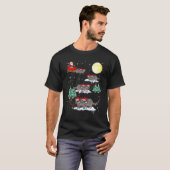 Xmas Lighting Tree Santa Riding Raccoon Christmas T-shirt (Voorkant volledig)