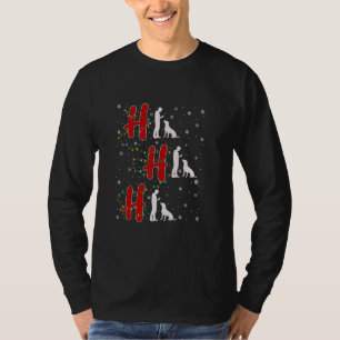 Xmas Lights HO HO HO Hond Trainer Grappig Lelijke  T-shirt
