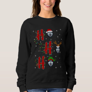 Xmas Lights HO HO HO Siberische Husky Dog Funny Ug Trui