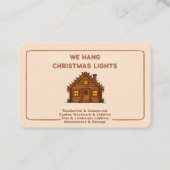 ❄️🤶 Xmas Lights Installation QR Visitekaartje (Voorkant)