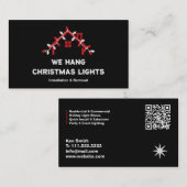 🎄 Xmas Lights Installation QR Visitekaartje (Voorkant / Achterkant)