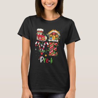 Xmas Lights Love Pre-K leraar Kerstmis T-shirt