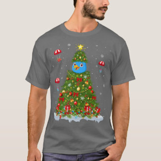 Xmas Lights Matching Family Funny Bluebird Christm T-shirt