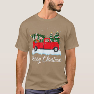 Xmas Lights - Santa Flamingo Red Truck Merry Ch T-shirt