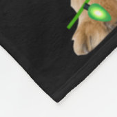 Xmas Lights Santa Hat Brussels Griffon Dog Christm Fleece Deken (Hoek)