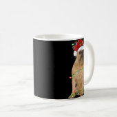 Xmas Lights Santa Hat Brussels Griffon Dog Christm Koffiemok (Voorkant rechts)