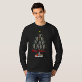 Xmas Lights Santa Irish Wolfhound Dog Christmas Tr T-shirt (Voorkant volledig)