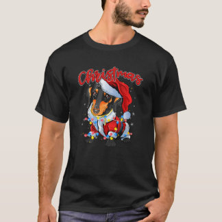 Xmas Lights Tachshund Hond Kerstmis Pyjama Idee T-shirt