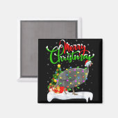Xmas Lights Tree Santa Guinea Fowl Bird Merry Chri Magneet (Voorkant / Achterkant)
