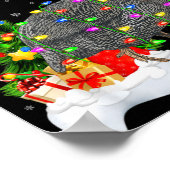 Xmas Lights Tree Santa Guinea Fowl Bird Merry Chri Poster (Hoek)