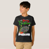 Xmas Lights Tree Santa Guinea Fowl Bird Merry Chri T-shirt (Voorkant volledig)