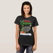 Xmas Lights Tree Santa Guinea Fowl Bird Merry Chri T-shirt (Voorkant volledig)