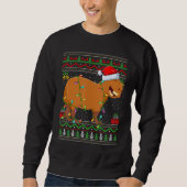 Xmas Lights Ugly Sweater Style Santa Capybara Chri (Voorkant)