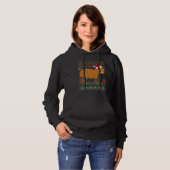 Xmas Lights Ugly Sweater Style Santa Capybara Chri Hoodie (Voorkant volledig)