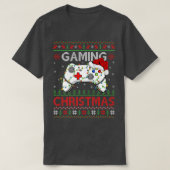Xmas Lights Video Game Controller Ugisch game Chri T-shirt (Design voorkant)