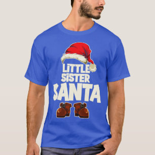 Xmas Little Sister Santa Funny Kerstmis T-shirt