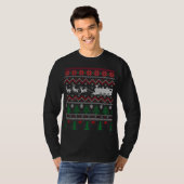 Xmas Locomotive Model Train Ugly KerstSweater T-shirt (Voorkant volledig)