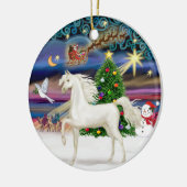 Xmas Magazine - Arabisch Paard (wit) Keramisch Ornament (Links)