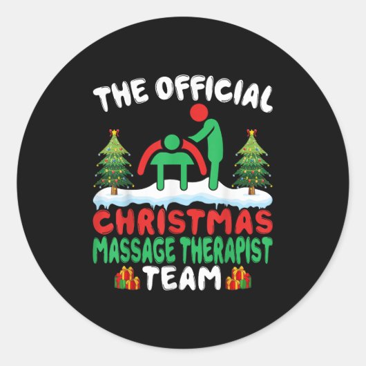 Xmas Mage Therast Team - Mage Therapy Christmas  Ronde Sticker (Voorkant)