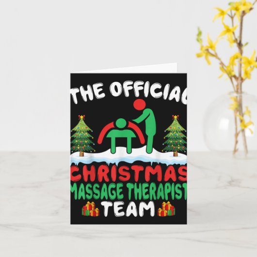 Xmas Mage Therast Team Mage Therapy Christmas T Sh Kaart (Gele Bloem)