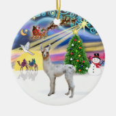 Xmas Magic - Baby Llama Keramisch Ornament (Voorkant)