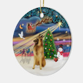Xmas Magic - Belgisch Tervuren Keramisch Ornament (Links)