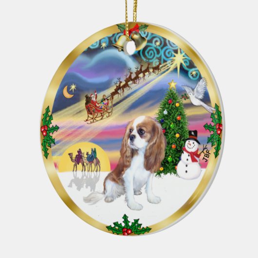 Xmas Magic - Blenheim Cavalier Keramisch Ornament (Links)