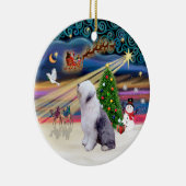Xmas Magic - Bobtail 1 Keramisch Ornament (Rechts)