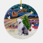 Xmas Magic - Bobtail 1 Keramisch Ornament (Achterkant)