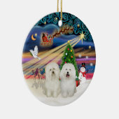 Xmas Magic - Bolognese (twee) Keramisch Ornament (Rechts)
