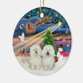 Xmas Magic - Bolognese (twee) Keramisch Ornament (Links)
